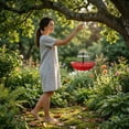 thumbnail image 6 of LQPWZU Hanging Solar Bird Bath Fountain, Solar Powered Cascading Outdoor Water Fountain, Hanging Bird Bath with Flowing Water, Decorative Garden Yard Patio Bird Bath Fountain, 6 of 6
