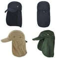 thumbnail image 2 of US 1 Pc UV Sun Protect Cap Safari Hike Camping Neck Cover Ear Flap Fishing Hat, 2 of 4