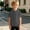 Dark Gray, variant on Solid Color Short Sleeve Hoodies for Boys Pullover Hooded T shirt with Front Pocket Casual Plain Short Sleeve Hooded Top with Kangaroo Pocket for Daily Wear School and Outdoor Activities