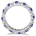 thumbnail image 2 of Tanzanite and Diamond Eternity Ring Band 14k White Gold (1.07ct), 2 of 3