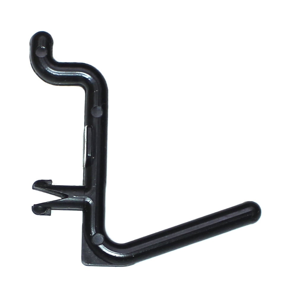 Made in USA New strong Pegboard Hooks 4 Inch Black Plastic Peg Hooks For 1/8 to 1/4 Pegboard 100 PACK
