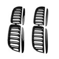 thumbnail image 3 of For BMW 3 Series E90 E91 2005-2008 Car Front Bumper Grille Racing Grills Grilles Matte/Gloss Black Dual Slats, 3 of 6