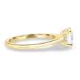 thumbnail image 3 of 2.00Ct Asscher Cut Moissanite Solitaire Engagement Ring, Hidden Halo & Cathedral, 10K Yellow Gold, 3 of 7