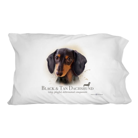Black and Tan Dachshund Wiener Dog Breed Novelty Bedding Pillowcase