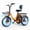 Orange, variant on 3 Wheel Electric Tricycle for Adults, 18" x 3.0" Folding Electric Bike with 18MPH Max Speed, Peak 1200W Motor 48V 10.4Ah Battery, 3-Level Pedal Assist Etrike, Black