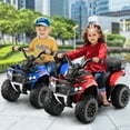 thumbnail image 4 of Costway 6V Toddler Ride On Electric Car ATV with Lights & Music & USB Port Storage Box Toy Car Red, 4 of 10
