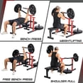 thumbnail image 3 of Chest Press Machine with Adjustable Flat & Incline Bench – Independent Converging Arms, Heavy Duty Steel Frame, Multifunctional Upper Body Workout – Putter Red, 3 of 9