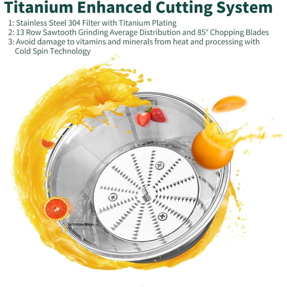 Juicer Machines, 2.8" Wide Feed Chute Centrifugal Juicer for Whole Vegetables & Fruits, Dual Speeds Juice Extractor Maker with Heavy Duty Full Copper Motor, High Juice Yield, -Plated Filter