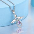 thumbnail image 5 of FJ Guardian Angel Necklace for Women 925 Sterling Silver Alexandrite Pendant June Birthstone Jewelry Gifts for Mom Wife Daughter, 5 of 8