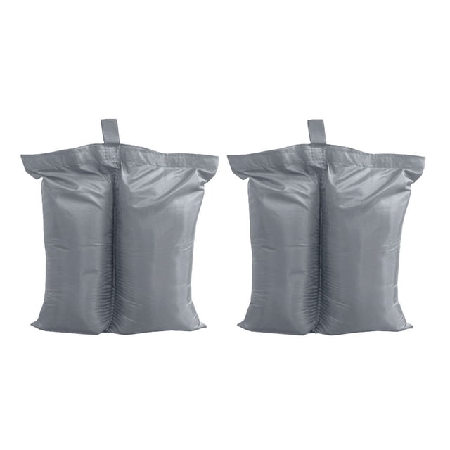 2 Pcs Sacs de Sable en Tissu Oxford Sacs de Sable pour Gazebo Sac de Sable en Tissu Oxford Base de Parasol Sacs de Poids Fournitures Extérieures, Gris