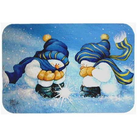 

We Believe In Magic Snowman Glass Cutting Board Large