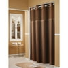 Hookless Waffle 71-Inch x 74-Inch Fabric Shower Curtain and Liner Set in Chocolate