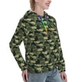 thumbnail image 2 of Yiaed Camouflage Shark Print Womens Casual Hoodies Crew Neck Long Sleeve Sweatshirts With Pocket Pullover Tops Women's Hooded Sweatshirt-Medium, 2 of 5