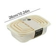 thumbnail image 2 of Fesfesfes Square Organizer with Lids Clear Plastic Food Storage Containers Airtight Organizer Bin for Food Prep Freezer Kitchen Restaurant Supplies White, 2 of 4