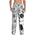thumbnail image 6 of Mens Pajama Pants, Floral Sugar Skull Portrait Soft Sleep & Lounge Pants for Men, Cuteness Casual PJ Bottoms Pants with Pockets, 6 of 7