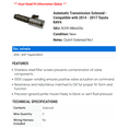 thumbnail image 2 of Automatic Transmission Solenoid - Compatible with 2014 - 2017 Toyota RAV4 2015 2016, 2 of 2
