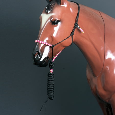 Classic Nylon Halters - CLASSIC EQUINE HORSE TWO TONE NYLON HALTER FUCHSIA LIME