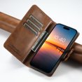 thumbnail image 3 of Dteck Leather Flip Case for iPhone 16 Pro, iPhone 16 Pro Case Wallet with Card Holder Magnetic Snap Kickstand PU Leather Folio Flip Book Cover for iPhone 16 Pro,Brown, 3 of 6