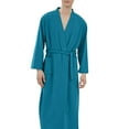 thumbnail image 2 of Seductiva Clearance Women's Lightweight Robe Ladies Men Couple Cloth Robe Sleepwear White Blue Polyester Dressing Gown Kimono Bath Robe Bathrobe for Hotel Home Soft Lightweight, 2 of 7