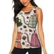 thumbnail image 1 of Balery Vintage Coffee Camiseta sin mangas estampada ligera para mujer, tops de entrenamiento sin mangas, camisetas de yoga transpirables de secado rápido.-X-Large, 1 of 7