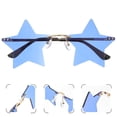 thumbnail image 2 of Miangastore 1 Pair Star Shaped Eyeglasses Rimless Sunglasses Party Eyeglasses Photo Props, 2 of 8
