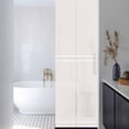 thumbnail image 3 of Farmhouse Beige White Striped Window Privacy Film, Modern Stripes Static Cling UV Sun Blocking Heat Control Window Tint Day and Night, Non-Adhesive One Way Windows Privacy Cover 17.7''x78.7'', 3 of 7