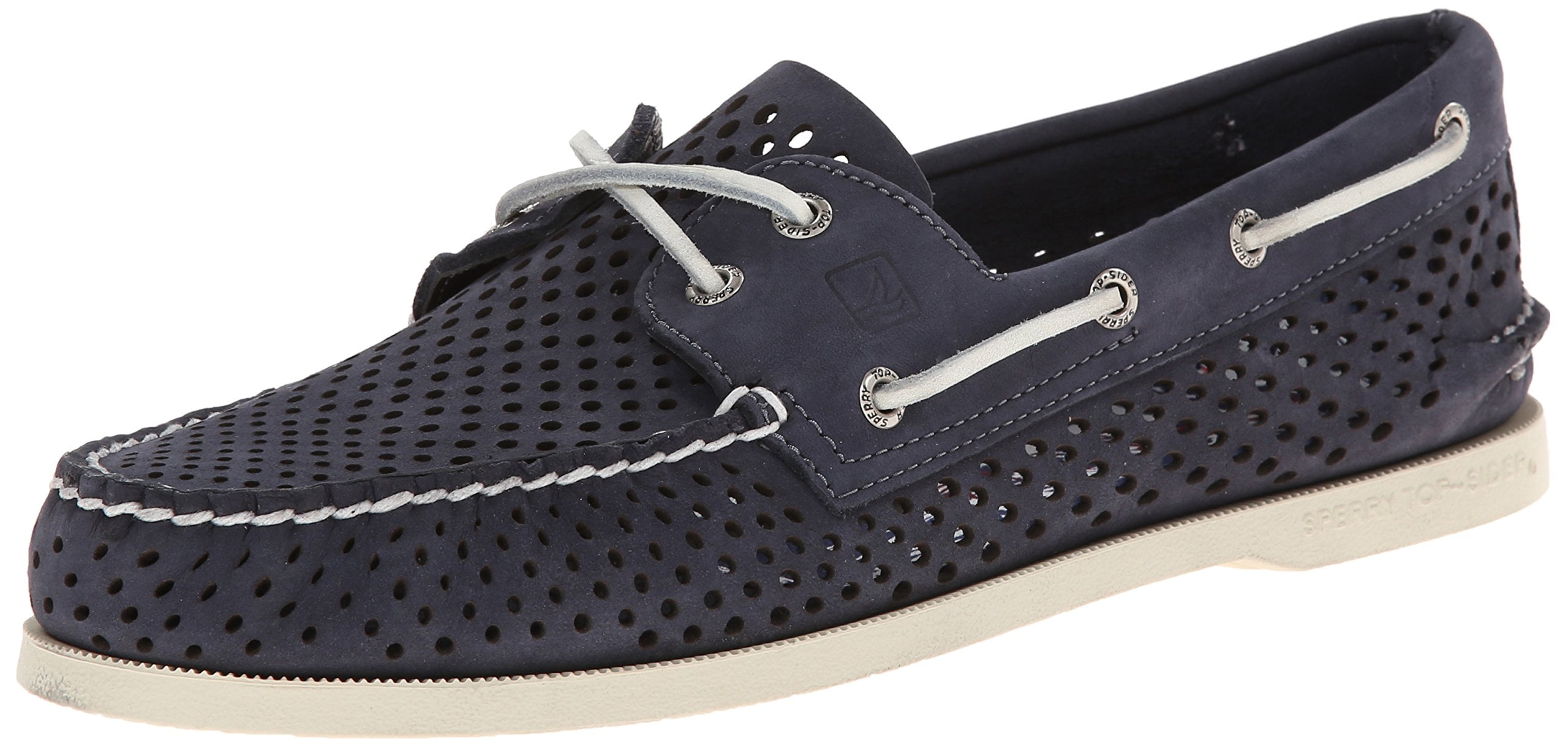 Sperry TopSider Men's A/O 2Eye Laser Perf Boat Shoe, Navy, 9 M US (10 D(M) US)