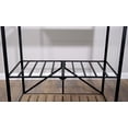 thumbnail image 6 of Artum Hill Asher 30" Tall Black Metal Folding Bar Cart with Wood Shelfs, 6 of 8