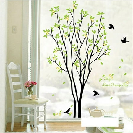 Wall sticker，Tree Bird Removable Vinyl Quote Wall Sticker Decal Mural ...