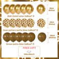 thumbnail image 5 of 15pcs brown jungle deer print matte latex balloon party supplies, skin color deer print balloon gold metal latex retro wood sandalwood brown birthday party decoration, 5 of 5