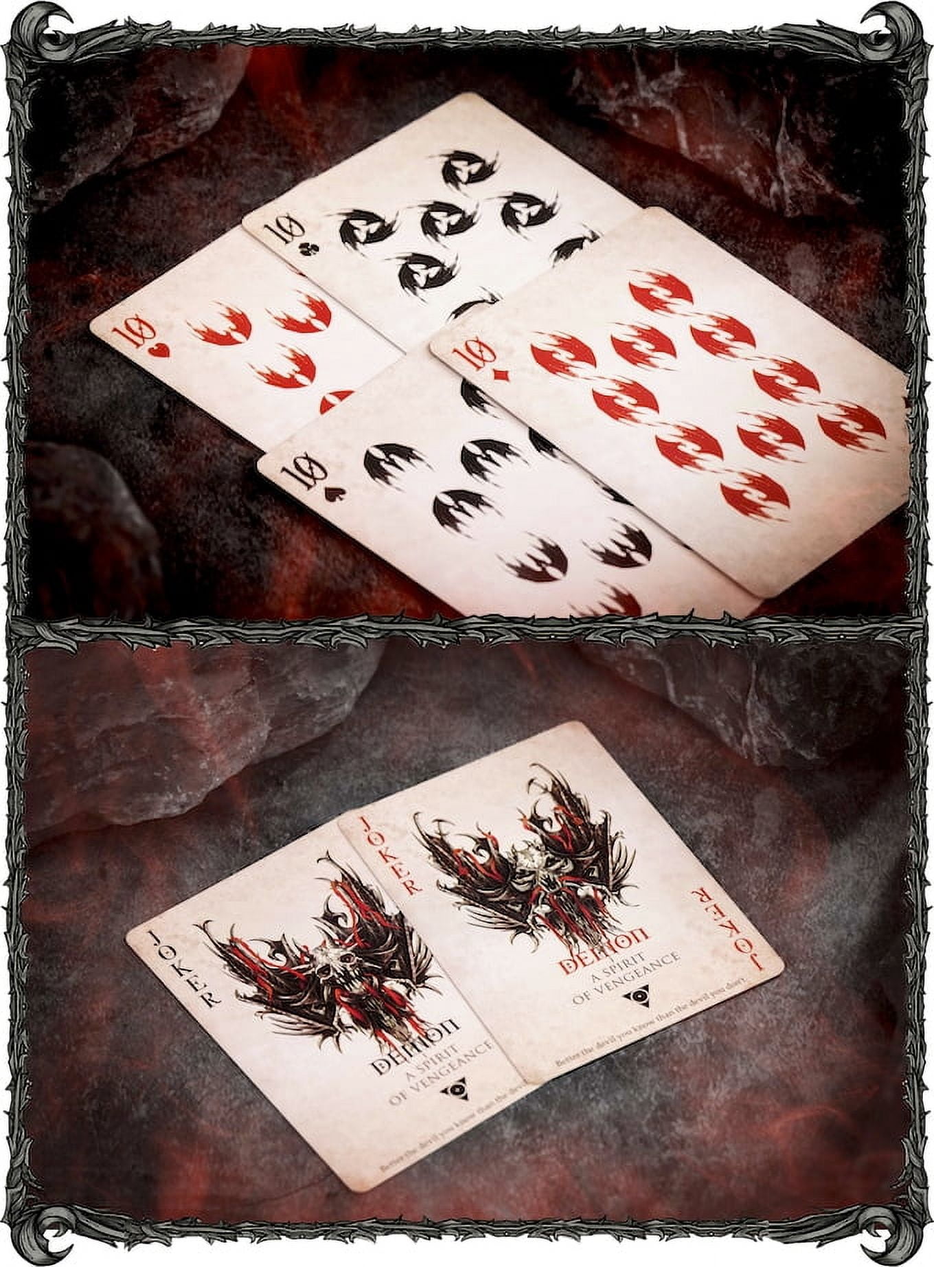 DEMON V2 Playing Cards Return of the Bloodmoon Vengence Variant by Card Mafia
