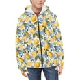 thumbnail image 2 of DISNIMO Girls Lemon Zip Up Hoodie Kids Flower Hoodie with Zipper for Girls Hoodie Sweatshirts Size 11-13 Childrens Sweatshirt Boys Zip Jacket Girls Fruit Print Hoodie Jackets Kids Polyester, 2 of 7