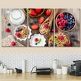 thumbnail image 2 of wall26 - 3 Piece Canvas Wall Art - Breakfast with Muesli, Berries, Crisp Bread and Yogurt - Modern Home Art Stretched and Framed Ready to Hang - 16"x24"x3 Panels, 2 of 5