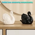 thumbnail image 6 of Black and White Couple Ceramic Swan Figurine, Elegant Swan Couple Statues Knick Knacks, Modern Minimalist SwanDecor for Living Room Study Animal Soft Decoration Handicrafts Home Accessories, 6 of 10