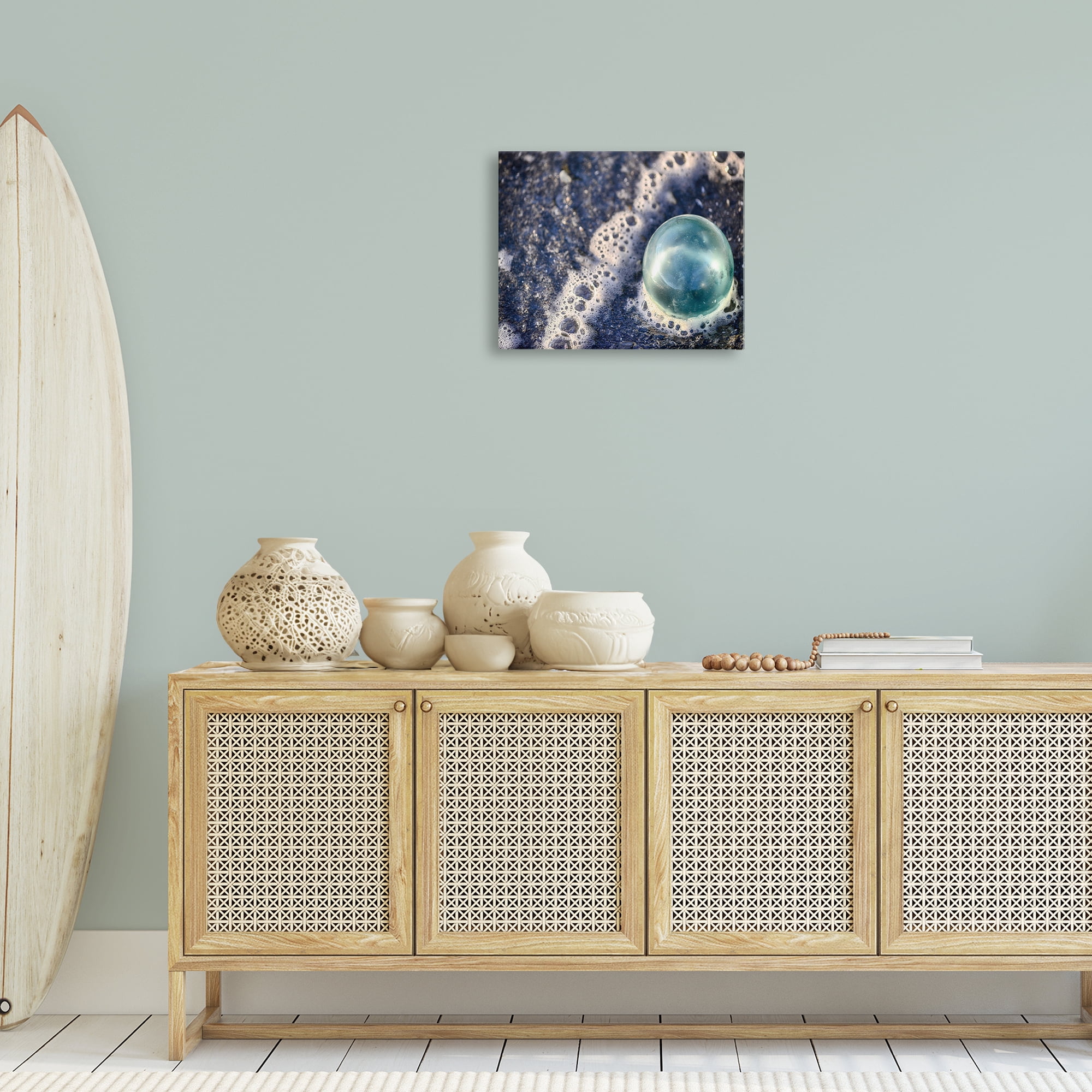 Stupell Industries Beach Foam & Bubble Nautical & Beach Photography Wrapped Canvas Art Print Wall Art, 20 x 16