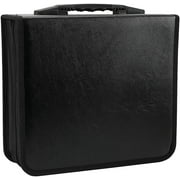 Konelia 400 Capacity PU Leather CD DVD Storage Case Binder Portable VCD Wallet Holder Album for Home Travel Car Office