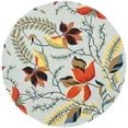 thumbnail image 4 of SAFAVIEH Soho Adrian Floral Wool Area Rug, Blue/Multi, 6' x 6' Round, 4 of 9