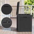 thumbnail image 3 of Chiccushion 30 Gallon Outdoor Patio Box Deck Elegant Vine Pattern Weather Resistant Storage Case for Yard Pool Landscape, Black, 3 of 5
