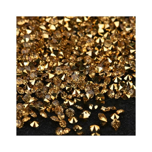 Qarigey 1000 piezas de diamantes de imitación de fijación en caliente, cristales redondos en punta, piedras Strass, dijes para decoración de uñas, Ropa, zapatos y accesorios Miscelánea tipo 2 Qarigey AP009833-02