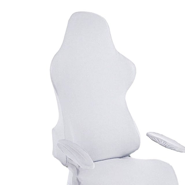 kurtrusly Housse de Chaise de Jeu Douce pour Chaise de Jeu Rotative Inclinable de Course Chaise de Jeu Inclinable de Course Blanche