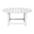 thumbnail image 3 of WestinTrends Malibu Low Outdoor HDPE Round Patio Coffee Table, White, 3 of 16