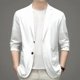 thumbnail image 3 of Chaqueta corta fina para hombre, abrigos de un solo pecho, trajes y blazers ajustados para hombre, moda vintage, clásica, elegante, 2024, 3 of 4