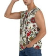 thumbnail image 3 of Fotbe Men's Dark Enchanted Flowers And Birds Print Men's Sleeveless Muscle Tank Tops Casual T-Shirts for Gym Workout Beach-Small, 3 of 8