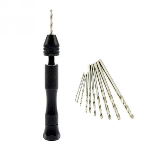 50pk .3mm to .8mm Pin Vise Micro Drill Bit Kit for Modeling Carving Jewelry more 