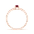 thumbnail image 2 of ANGARA Natural Prong-Set Solitaire Ruby Split Shank Ring in 14K Rose Gold for Women (Size-6x4mm) | July Birthstone, Birthday, Anniversary, Jewelry Gift for Women | Natural Ruby Ring, 2 of 8