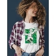 thumbnail image 2 of Shamrock's ICEE Bear Fun - Lucky St.Patrick's Day Graphic Women's T-shirt, 2 of 4