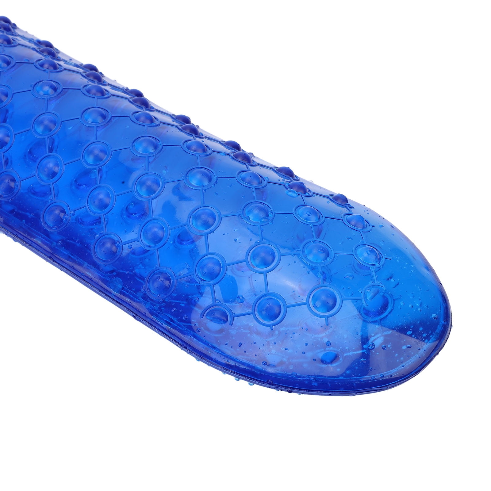 Yajisi Large Hot Water Bottle Explosion Proof Water Filled PVC Bag for Winter Warm Hands Feet Blue Cloth Cover 16 inches / 40.6 cm Reusable Therapy Pack 28.9 oz / 820 g