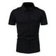 thumbnail image 1 of Camisas Hombre Botón de algodón para hombre, manga corta, verano, playa, casual, chablis, camisa (Black, L), 1 of 4