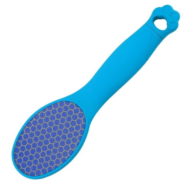 Lima de vidrio para pies, exfoliante y raspador de talones para pies húmedos y secos, lima para pies, herramientas de pedicura, cortaúñas azul