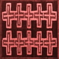 thumbnail image 1 of Ahgly Company Machine Washable Indoor Square Southwestern Red Country Area Rugs, 6' Square, 1 of 4